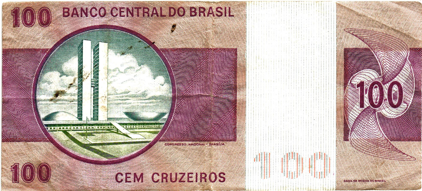 Brasil 100 Cruzeiros 1970-81 ND, P195Ab
