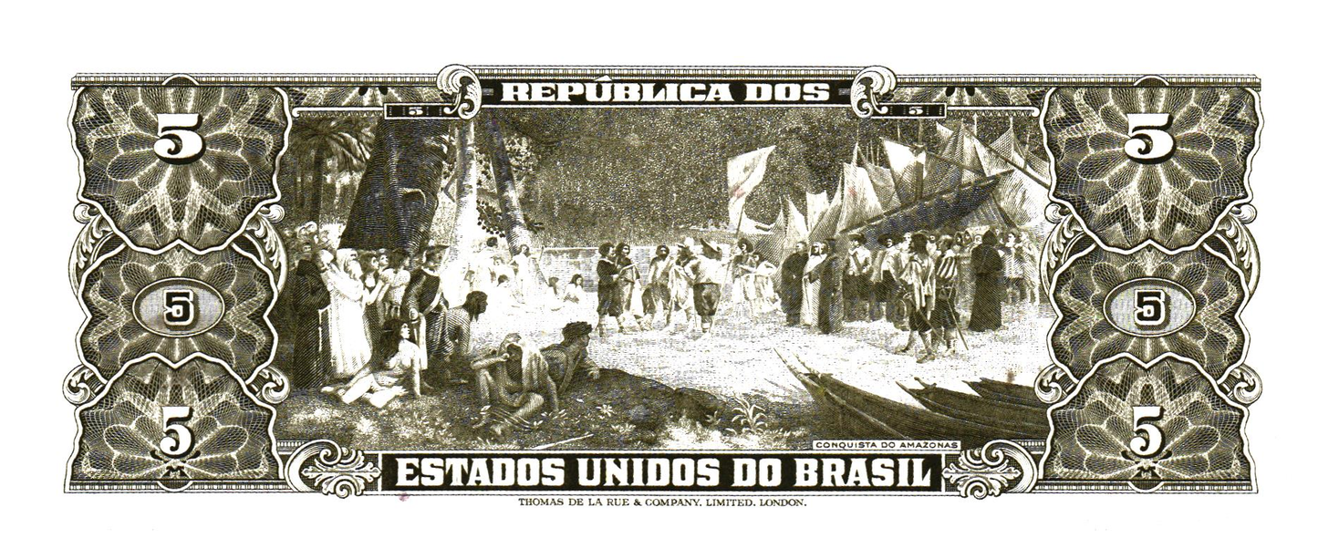 Brasil 5 Cruzeiros ND, P176a, UNC