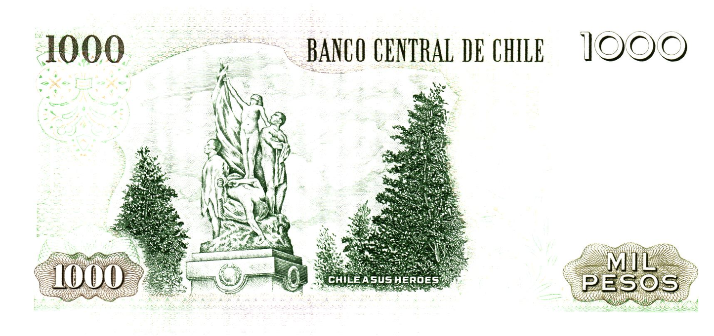 Chili 1000 Pesos 2008, P154g, UNC