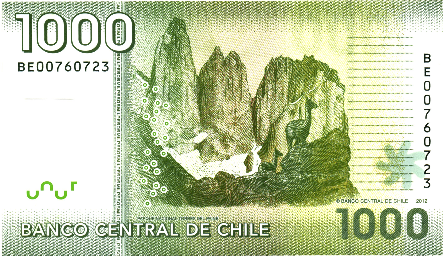 Chili 1000 Pesos 2012, P161c, UNC