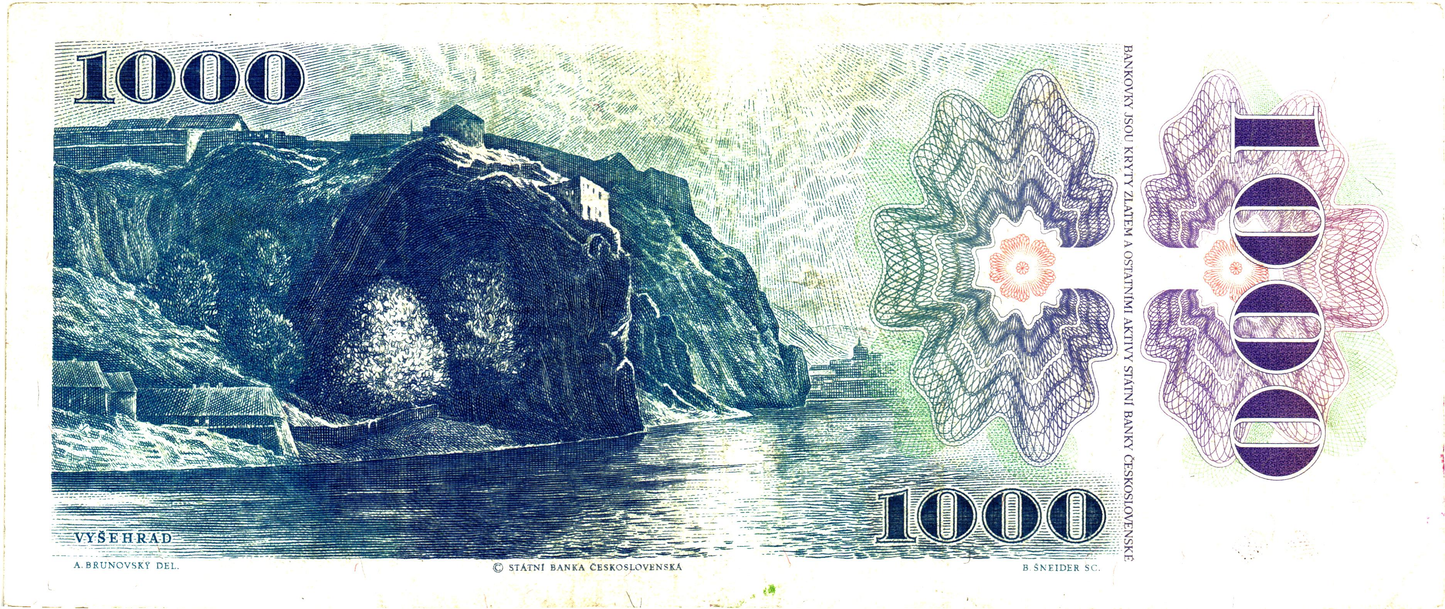 Czechoslovakia 1000 Korun 1985, P98, Fine