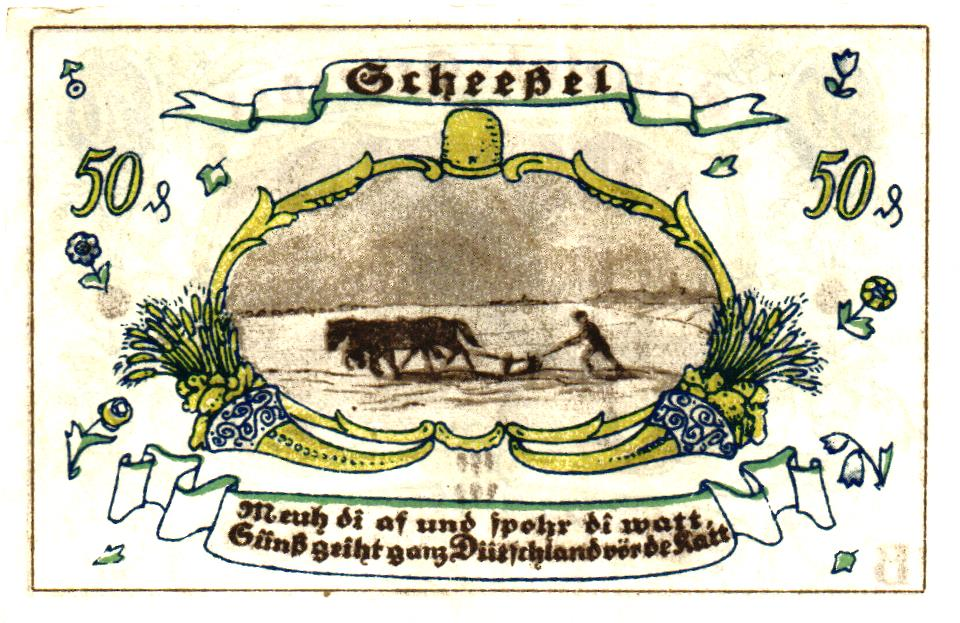Emergency Issue Gemeinde Scheessel 50 Pfennig 1921