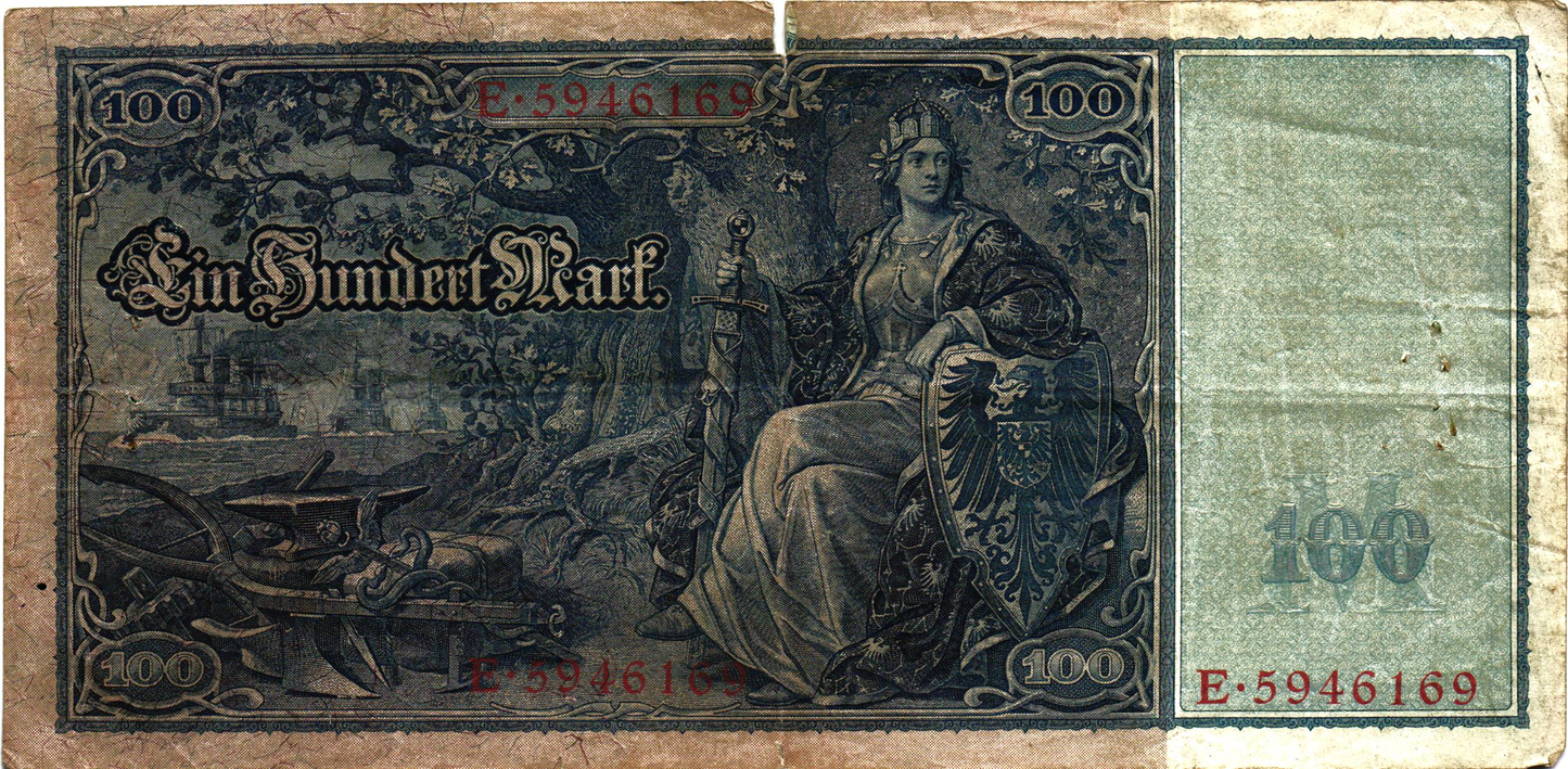 Germany, Reichsbanknote 100 Mark 1910, P42, G
