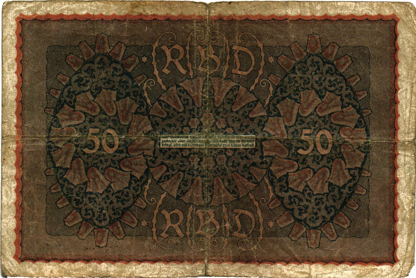 Germany, Reichsbanknote 50 Mark 1919, P66, G