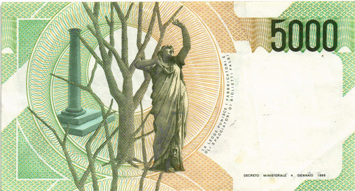 Italy 5000 Lire 1985, P111b, VF