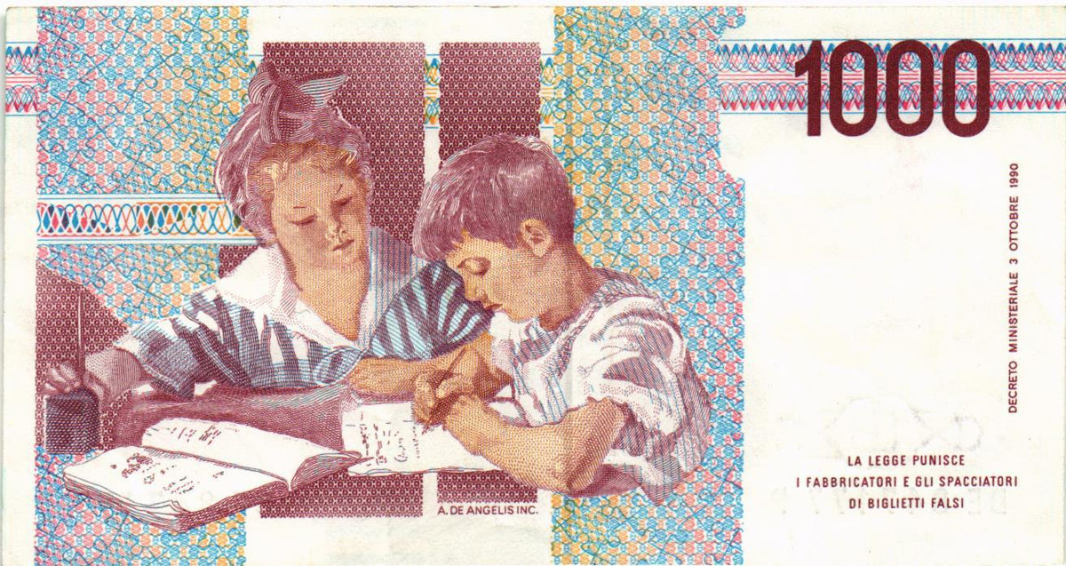 Italy 1000 Lire 1990, P114c, aUNC