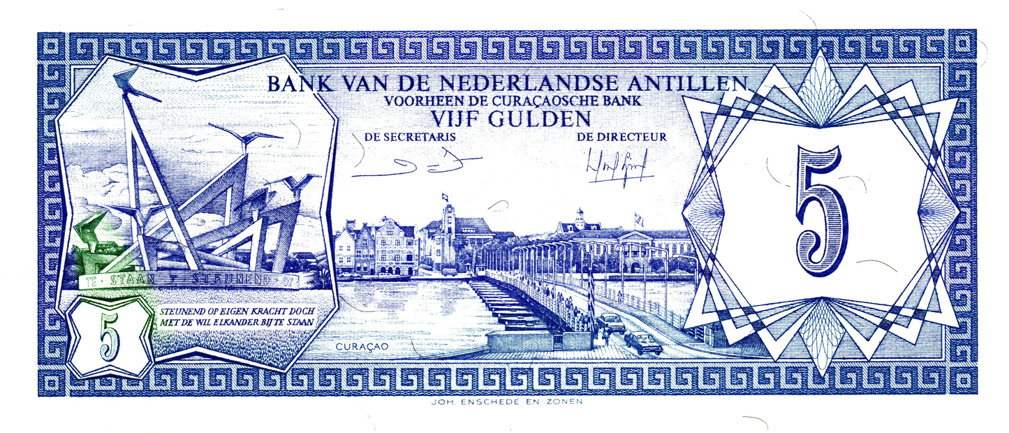 Netherlands Antilles 5 Gulden 1984, P15b, UNC