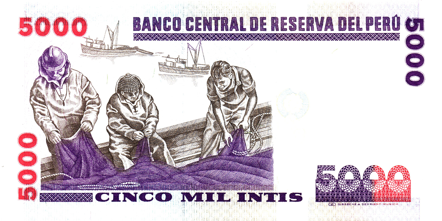 Peru 5000 Intis 1988, P137, UNC