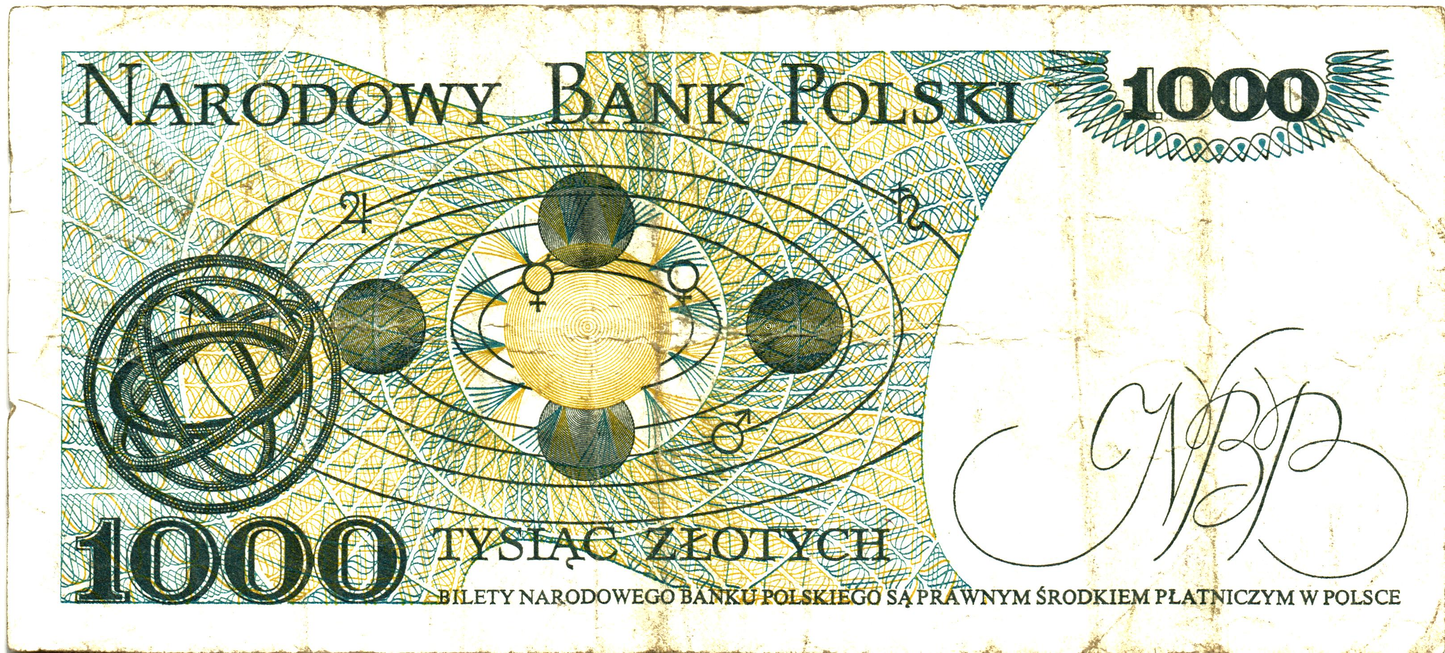 Poland 1000 Zlotych 1982, P146c, G - 7pcs