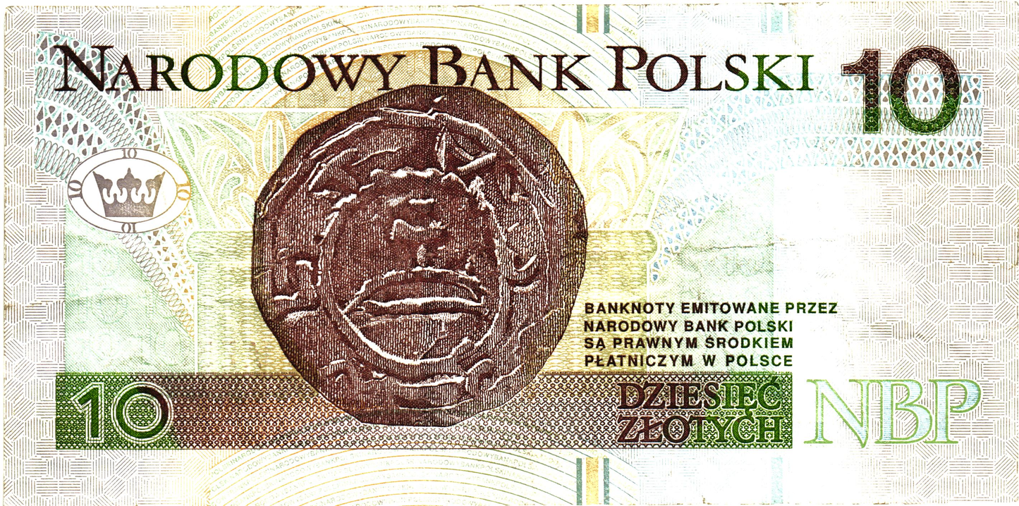 Poland 10 Zlotych 1994, P173, F/VF