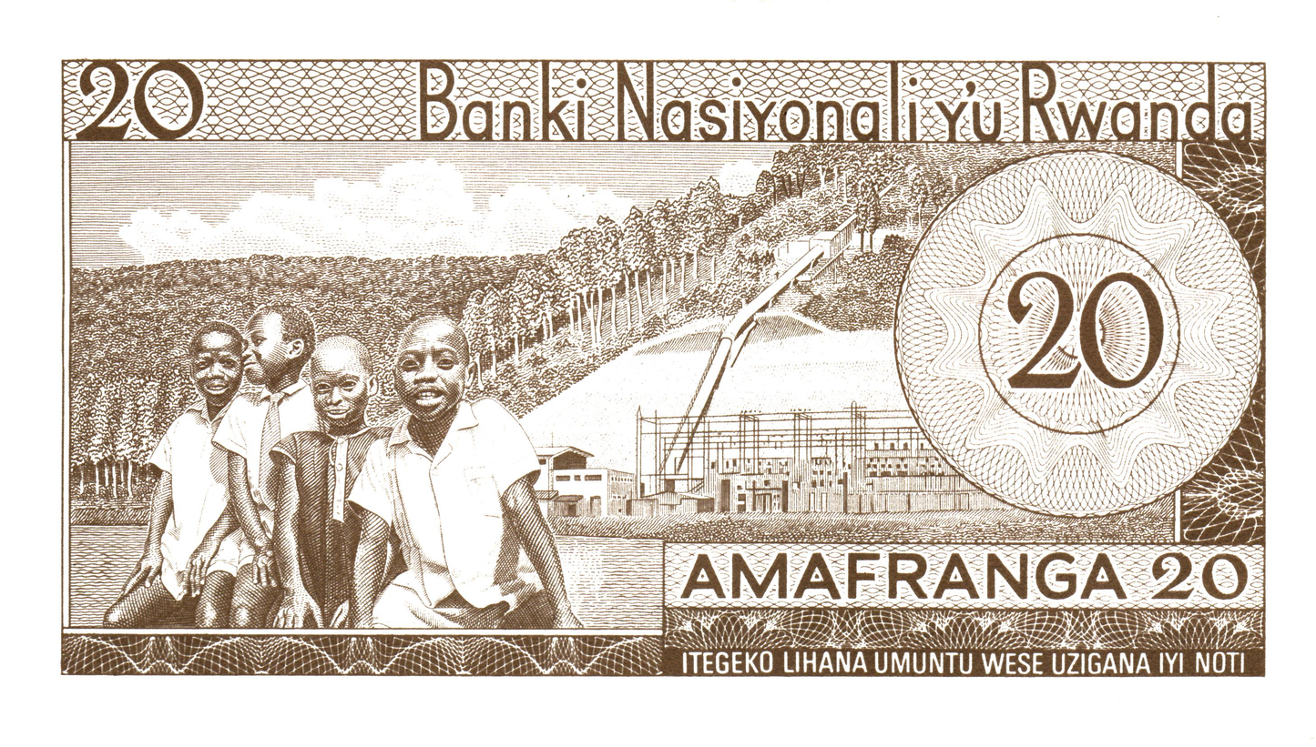 Rwanda 20 Francs 1976, P6e, UNC