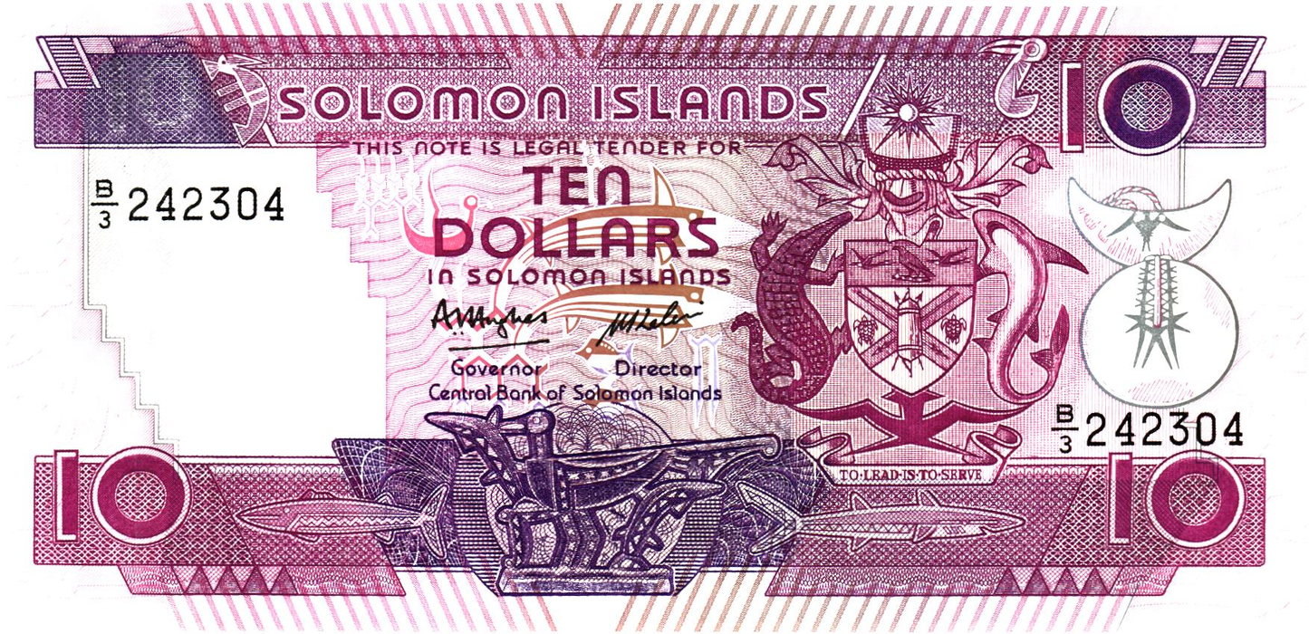 Solomon Islands 10 Dollars 1986, P15, UNC