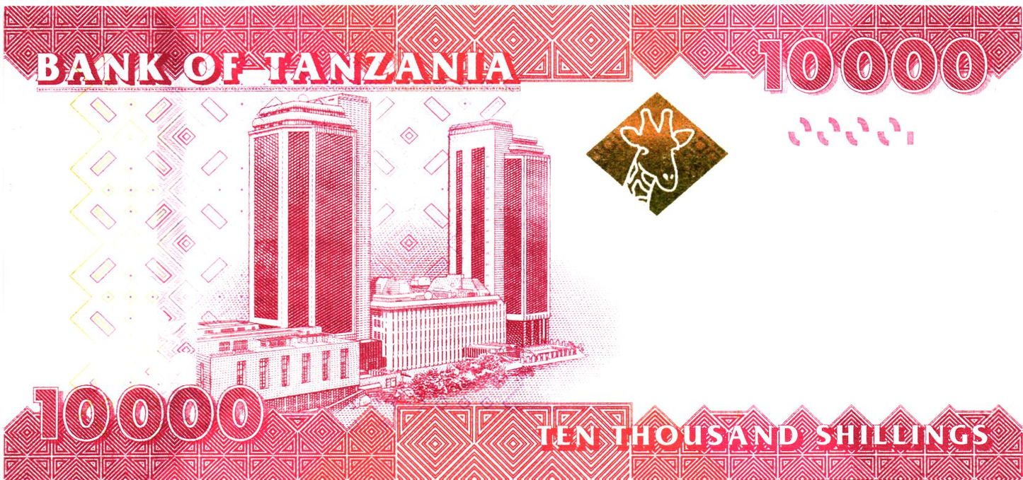 Tanzania 10000 Shillings ND (2010-2025), P44a, UNC