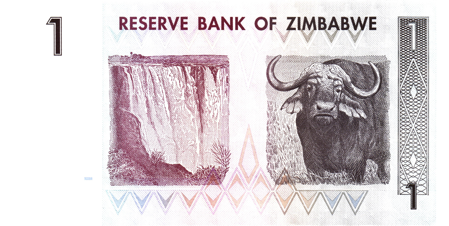 Zimbabwe 1 Dollar 2007, P65, UNC