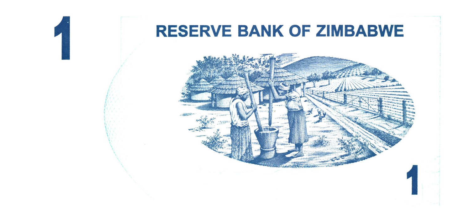 Zimbabwe 1 Dollar 2007, P37, UNC