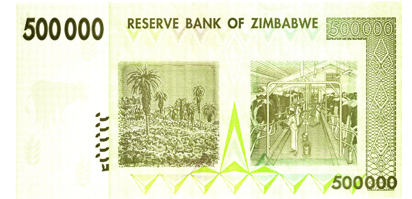 Zimbabwe 500000 Dollars 2008, P76, UNC