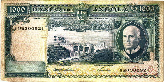 Angola 1000 Escudos 1962, P96, VF-
