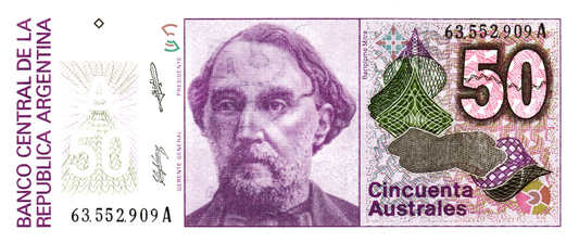 Argentina 50 Australes 1986-1989, P326 b.2, Serie A, UNC