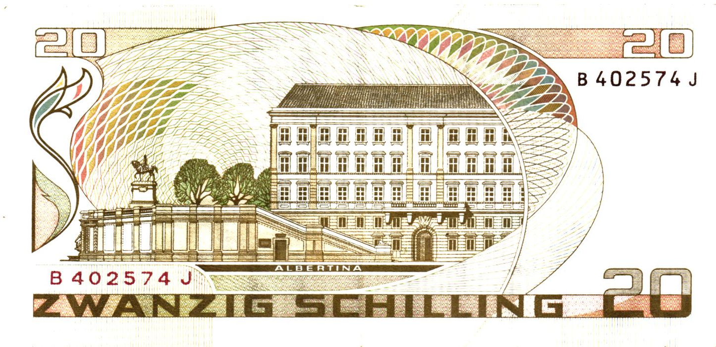 Austria 20 Schilling 1986, P148, VF