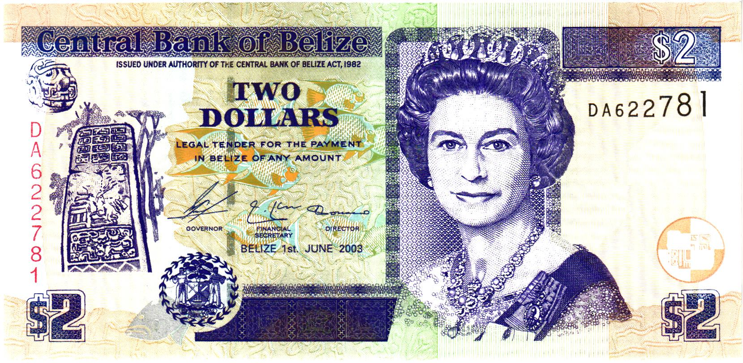 Belize 2 Dollars 2003, P66a, UNC