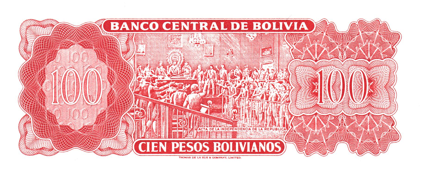 Bolivia 100 Pesos 1962, P164, UNC