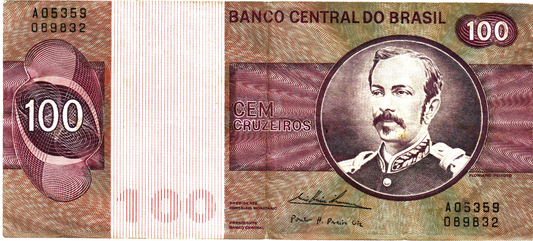 Brasil 100 Cruzeiros 1970-81 ND, P195Ab