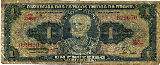 Brasil 1 Cruzeiro 1955ND, P150b, F
