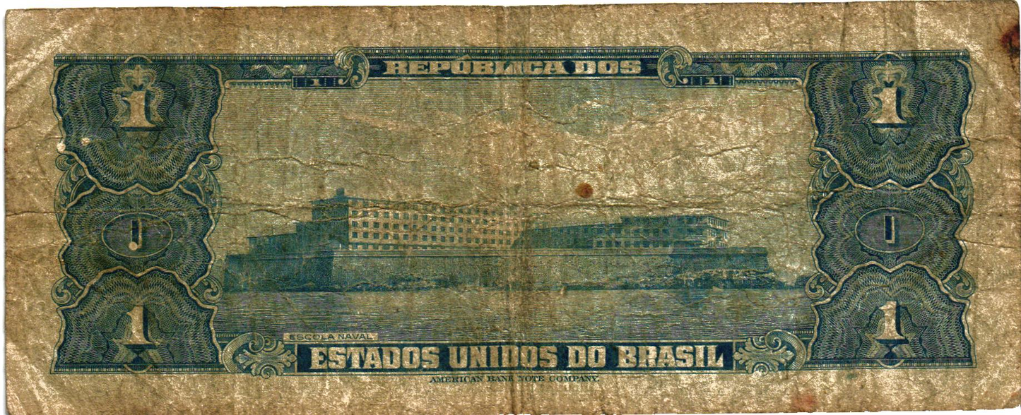 Brasil 1 Cruzeiro 1955ND, P150b, F