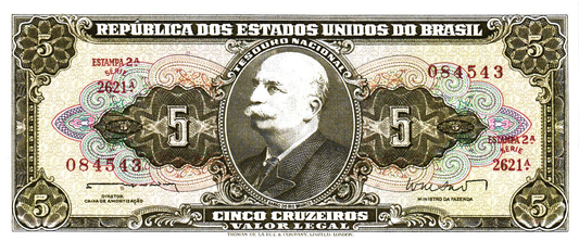 Brasil 5 Cruzeiros ND, P176a, UNC