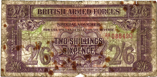 UK, British Armed Forces, P#M19a (RM#47) - paper with metal security strip