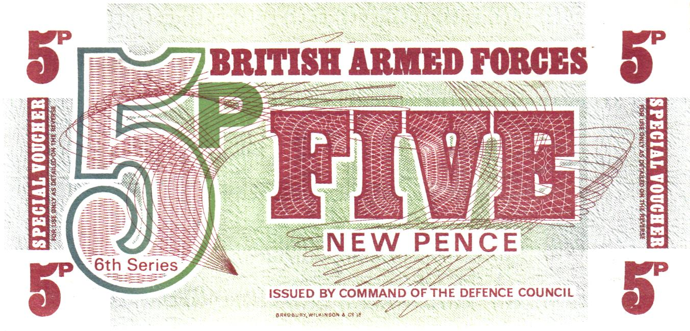 British Armed Forces 4 notes, all UNC