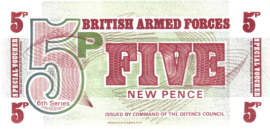 British Armed Forces 4 notes, all UNC
