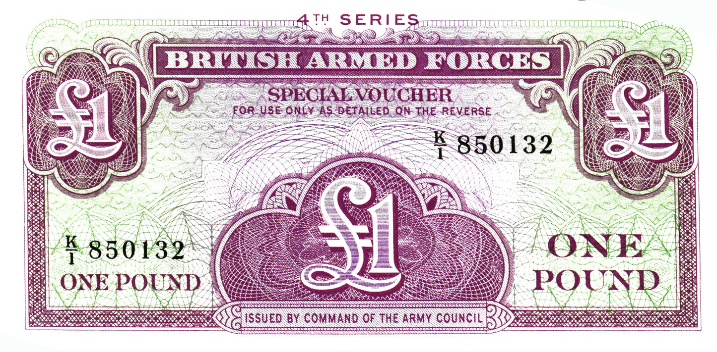 British Armed Forces 4 notes, all UNC