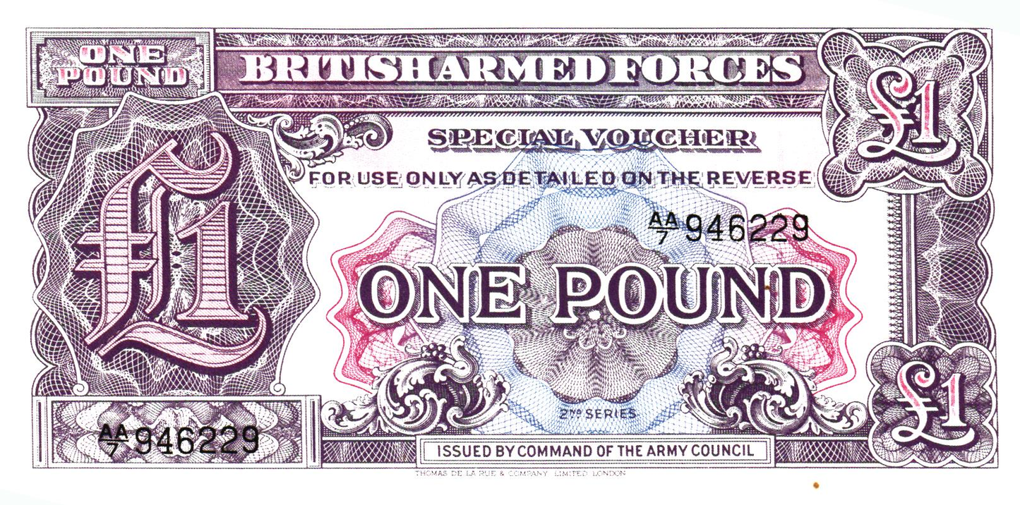 British Armed Forces 4 notes, all UNC