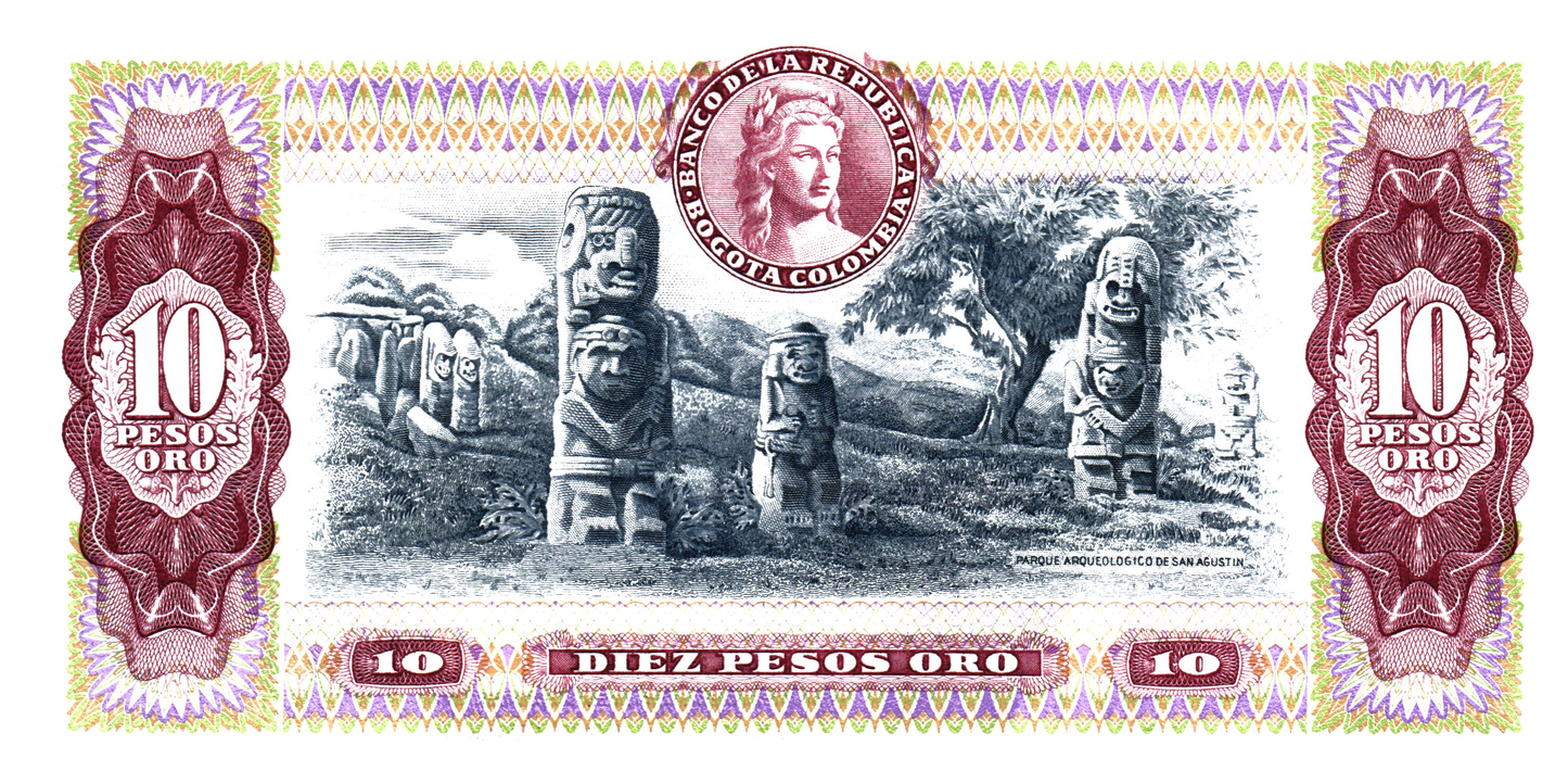 Colombia 10 Pesos 1980, P407h, UNC