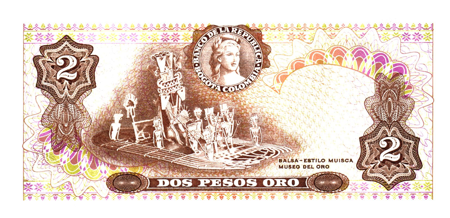 Colombia 10 Pesos Oro 1977, P413b, UNC