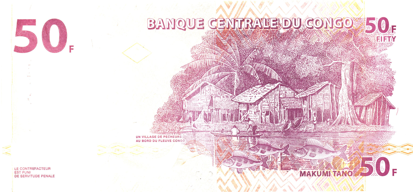 SET 6pcs: Congo DR 50 Francs 2013, P97, UNC