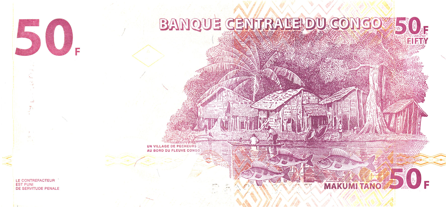 SET 6pcs: Congo DR 50 Francs 2013, P97, UNC
