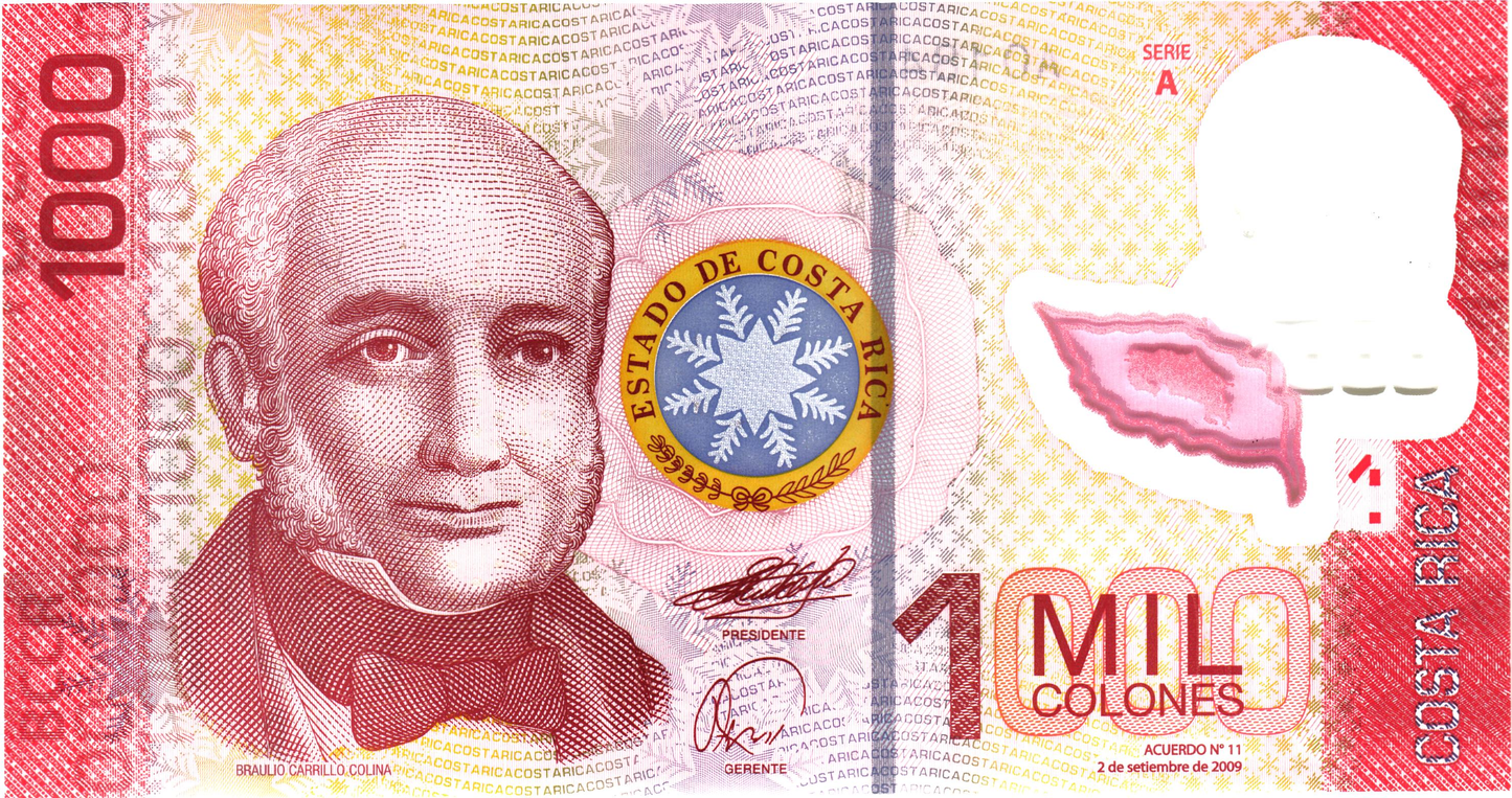 Costa Rica 1000 Colones 2009, P274, UNC