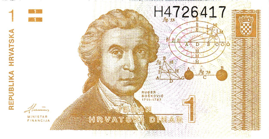 Croatia set 1, 5, 25 Dinara 1991, set of 3 notes, UNC
