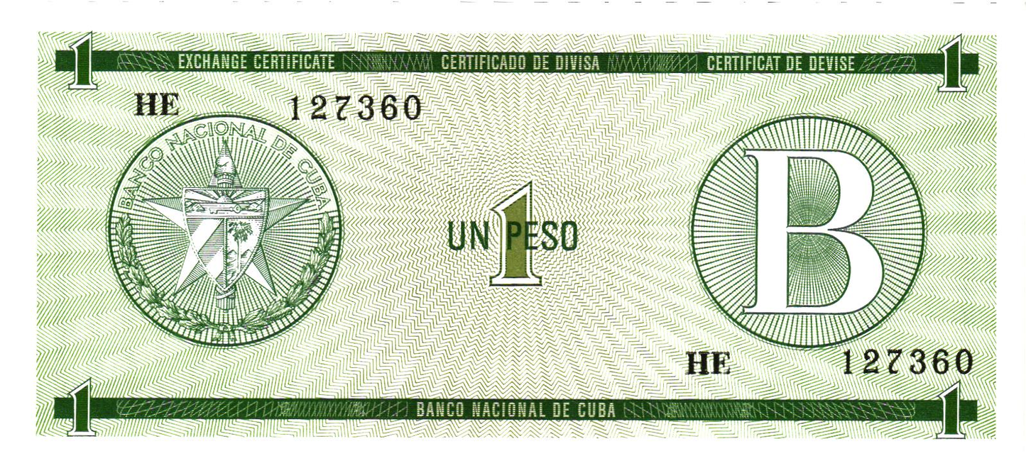 Cuba Set: 1, 5,10,20 pesos ND, B, UNC