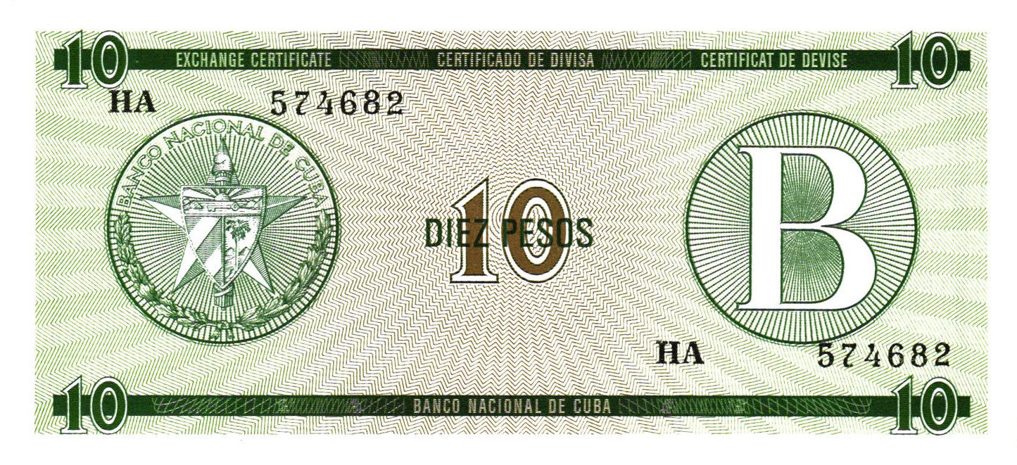 Cuba Set: 1, 5,10,20 pesos ND, B, UNC