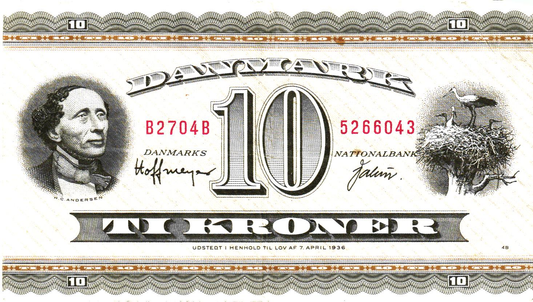 Denmark 10 Kroner 1970, P44ae, UNC