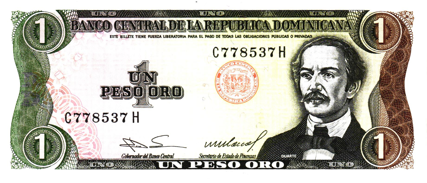 Dominican Republic 1 Peso Ore 1984, P126a, UNC