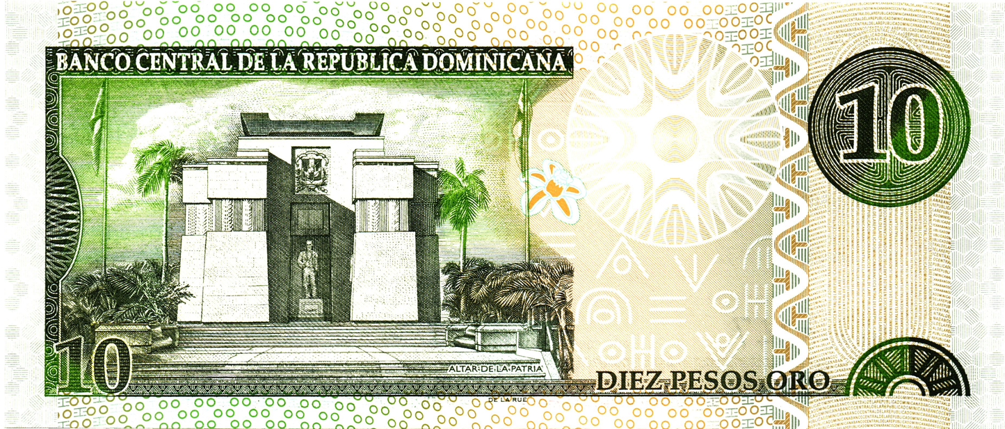 Dominican Republic 10 Pesos Oro 2002, P168b, UNC