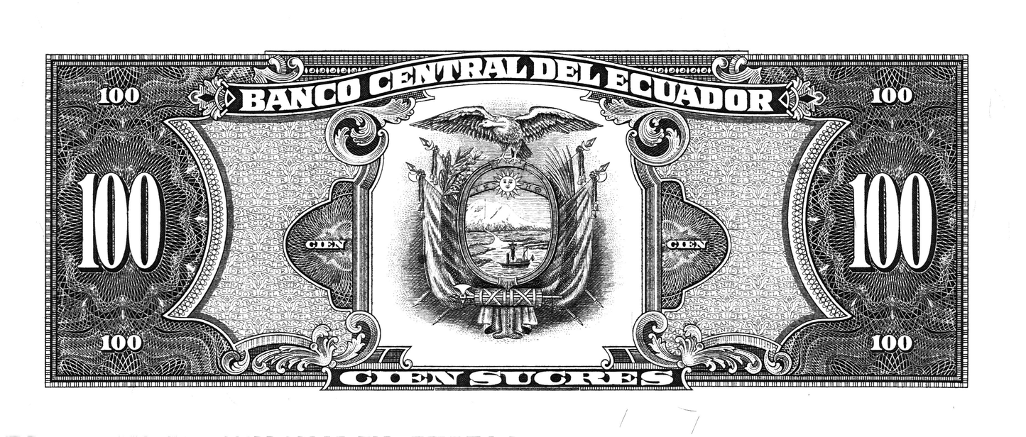 Ecuador 100 Sucres 1990, P123, UNC