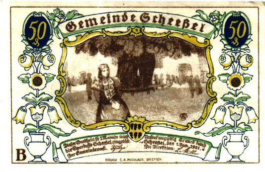Emergency Issue Gemeinde Scheessel 50 Pfennig 1921