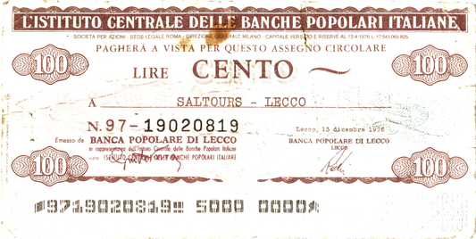 Emergency Issues: Italy 100 Lira 1976-1977, N224601, G