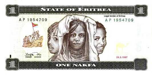 Eritrea 1 Nakfa 1997, P1, UNC