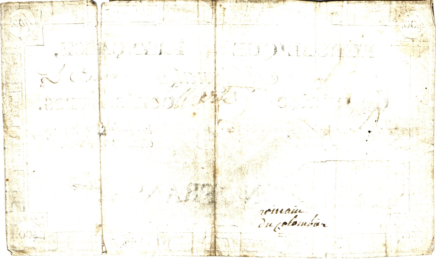 France Assignat 400 Livres, PA68, Lafaurie 163, tear